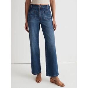 Madewell The Tall Perfect Vintage Patch Pocket Wide Leg Jeans Sz 25T